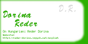 dorina reder business card